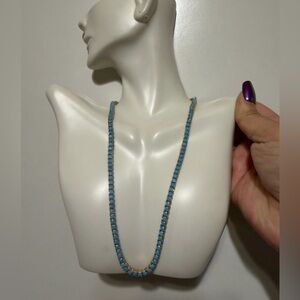 16” Turquoise Tennis Necklace